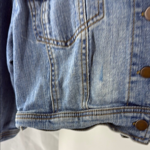 Blue Denim Jacket Cropped Torrid - Picture 8 of 9